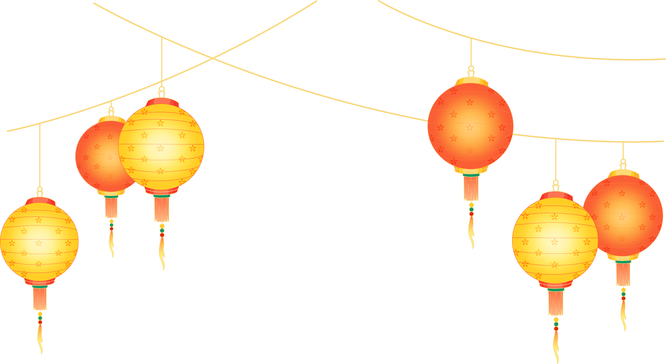 Hand-drawn Mid-Autumn Festival Illustration - Lanterns