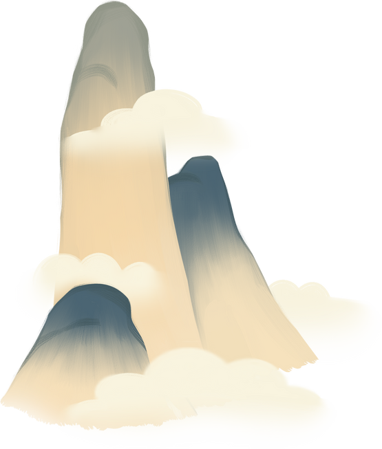 Chinese Mountains Illustration
