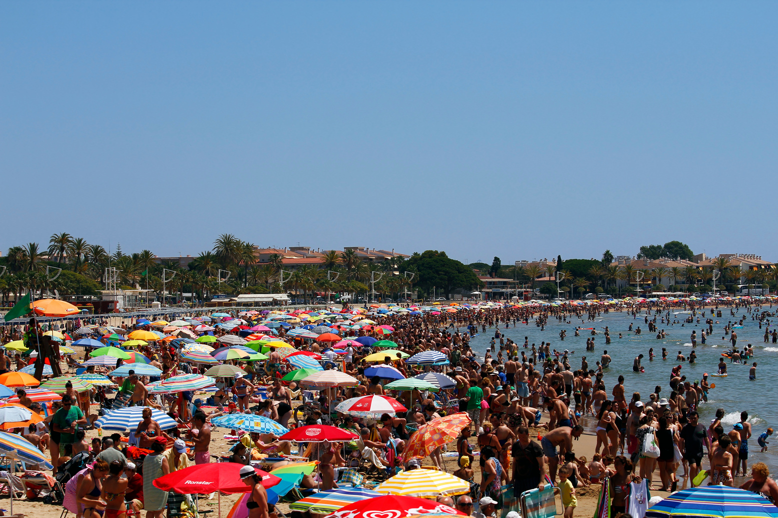 Crowded beach
