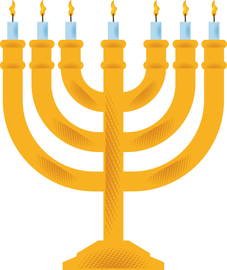 hanukkah menorah isolated
