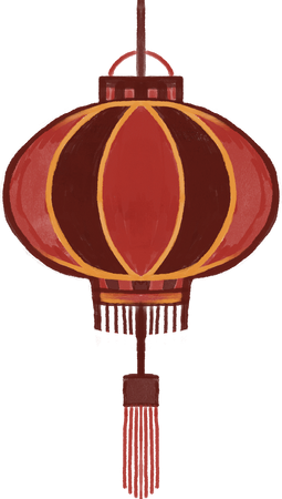 Res Chinese Lampion Watercolor Lunar New Year